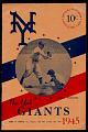 1945 New York Giants Program